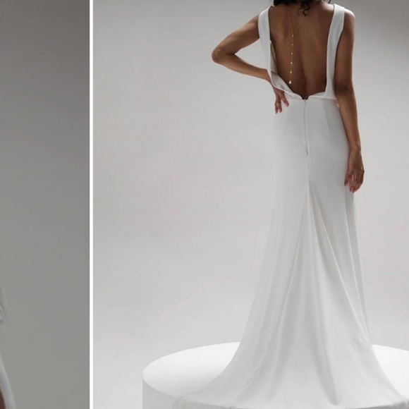 Tempete Cascade Back Necklace- gold & pearl - Picture 5 of 5